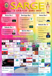 Cartaz Festa em Honra do Sagrado Coração de Jesus 2023 - Sarge