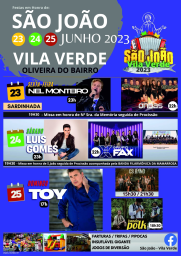 Cartaz Festas em Honra de São João 2023 - Vila Verde 