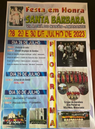 Cartaz Festa em Honra de Santa Bárbara 2023 - Vila Chã do Marão
