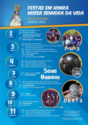 Cartaz Festas em Honra de Nossa Senhora da Vida 2023 - Granja do Ulmeiro