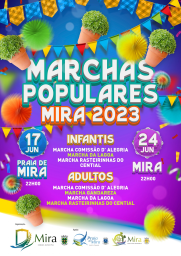 Cartaz Santos Populares e Marchas em Mira e na Praia de Mira 2023