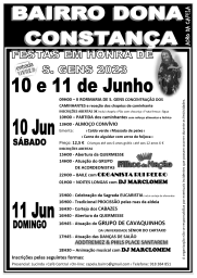 Cartaz Festa em Honra de S. Gens 2023 - Santarém