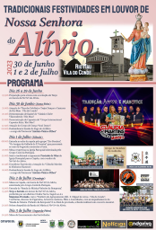 Cartaz Festas de Nossa Senhora do Alívio 2023 - Rio Mau