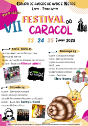 Cartaz VII Festival do Caracol 2023 - Torres Novas