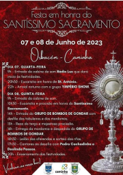 Cartaz Festa em Honra do Santíssimo Sacramento 2023 - Orbacém