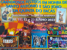 Cartaz Festa em Honra de Santo António e São João 2023 -  Vila Nova de Gaia