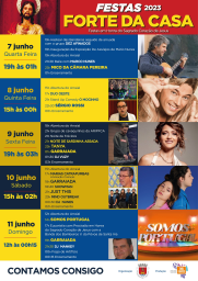 Cartaz Festas Forte da Casa 2023 - Vila Franca de Xira