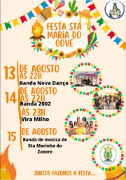 Cartaz Festas de Santa Maria do Gove 2023 - Baião