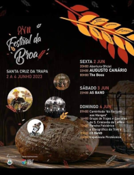Cartaz XVII Festival da Broa 2023 - Santa Cruz da Trapa