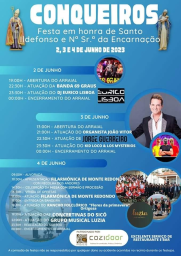 Cartaz Festa em Honra de Nossa Senhora da Encarnação 2023 - Conqueiros