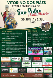 Cartaz Festas em Honra de São Pedro e Santa Marinha 2023 - Ponte de Lima
