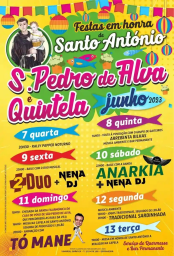 Cartaz Festas de Santo António 2023 - São Pedro de Alva e Quintela