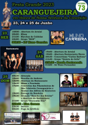Cartaz Festa Grande 2023 - Caranguejeira