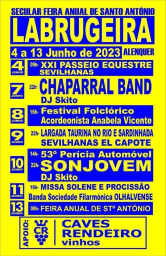 Cartaz Feira Anual de Santo António 2023 - Labrugeira