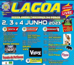 Cartaz Festa anual da Matança do Porco 2023 - Lagoa