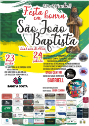 Cartaz Festa em Honra de São João Baptista 2023 - Vila Cova de Alva