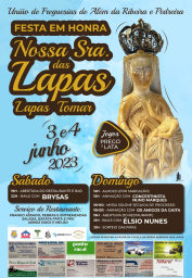 Cartaz Festa em Honra de Nossa Senhora das Lapas 2023 - Tomar