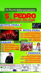 Cartaz Festas de São Pedro 2023 - Albergaria dos Doze