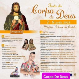 Cartaz Festa do Corpo de Deus 2023 - Mujães