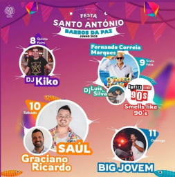 Cartaz Festa de Santo António 2023 - Barros da Paz