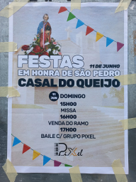 Cartaz Festas em honra de São Pedro 2023 - Casal do Queijo