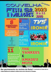 Cartaz Festas de Senhor dos Milagres 2023 - Couvelha