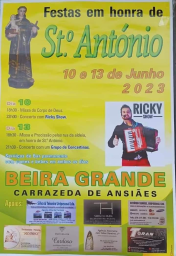 Cartaz Festas de Santo António 2023 - Beira Grande