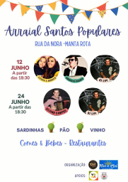 Cartaz Arraial Santos Populares 2023 - Manta Rota