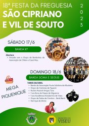 Cartaz Festa da Freguesia de São Cipriano e Vil de Souto 2023 - Viseu