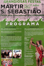 Cartaz Festas ao Mártir São Sebastião 2023 - Matosinhos