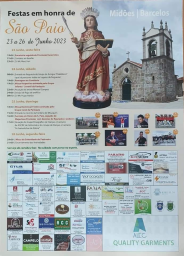 Cartaz Festas em Honra de São Paio 2023 - Midões