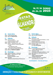 Cartaz Festas Populares de Alhandra 2023 - Vila Franca de Xira