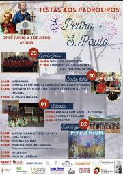 Cartaz Festas aos Padroeiros São Pedro e São Paulo 2023 - Gondomar