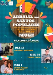 Cartaz Arraial dos Santos Populares 2023 - Muge