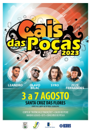 Cartaz Festa Cais das Poças 2023 - Santa Cruz das Flores