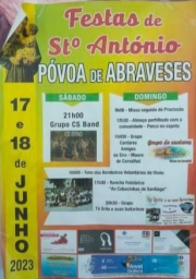 Cartaz Festas de Santo António 2023 - Póvoa de Abraveses