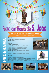 Cartaz Festa em Honra de São João 2023 - Vila Cova de Perrinho