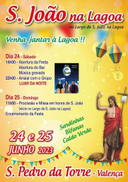 Cartaz Festas de São João na Lagoa 2023 - São Pedro da Torre