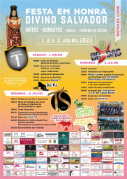 Cartaz Festa em Honra do Divino Salvador 2023 - Barbatos