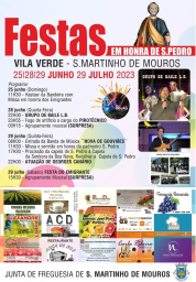 Cartaz Festas em Honra de São Pedro 2023 - Vila Verde