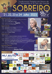 Cartaz Festa em Honra de São Sebastião e Nossa Senhora da Saúde 2023 - Sobreiro