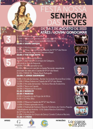 Cartaz Festa de Nossa Senhora das Neves 2023 - Gondomar