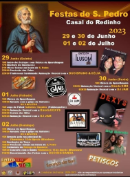 Cartaz Festas de São Pedro 2023 - Casal do Redinho