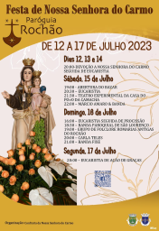 Cartaz Festa de Nossa Senhora do Carmo 2023 - Rochão