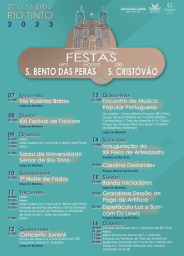 Cartaz Festas de São Bento 2023 - Rio Tinto