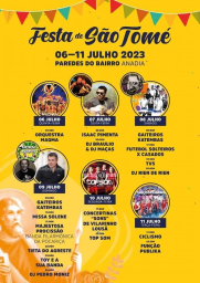 Cartaz Festas de São Tomé 2023 - Paredes do Bairro