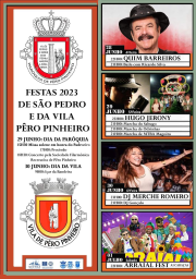Cartaz Festas de São Pedro 2023 - Pêro Pinheiro