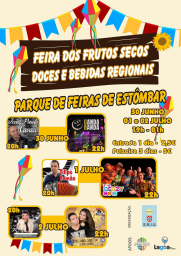 Cartaz Feira dos Frutos Secos Doces e Bebidas Regionais 2023 - Estômbar