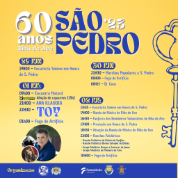 Cartaz Festas de Riba de Ave a S. Pedro 2023 - Vila Nova de Famalicão