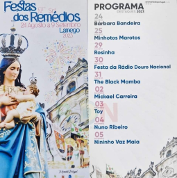 Cartaz Festas dos Remédios 2023 - Lamego